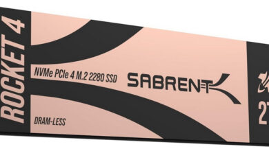 Photo of Sabrent выпустила безбуферные NVMe-накопители Rocket 4 со скоростью чтения до 7,4 Гбайт/с